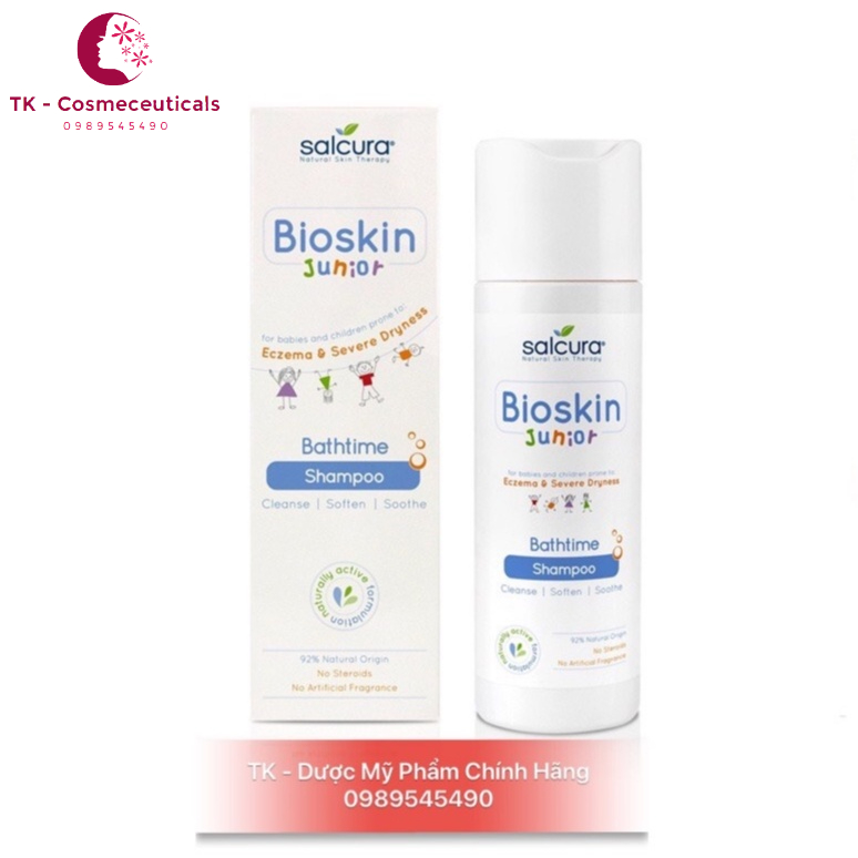 Sữa Rửa Mặt, Tắm Gội Toàn Thân Cho Bé Bioskin Junior Face & Body Wash - 200ml