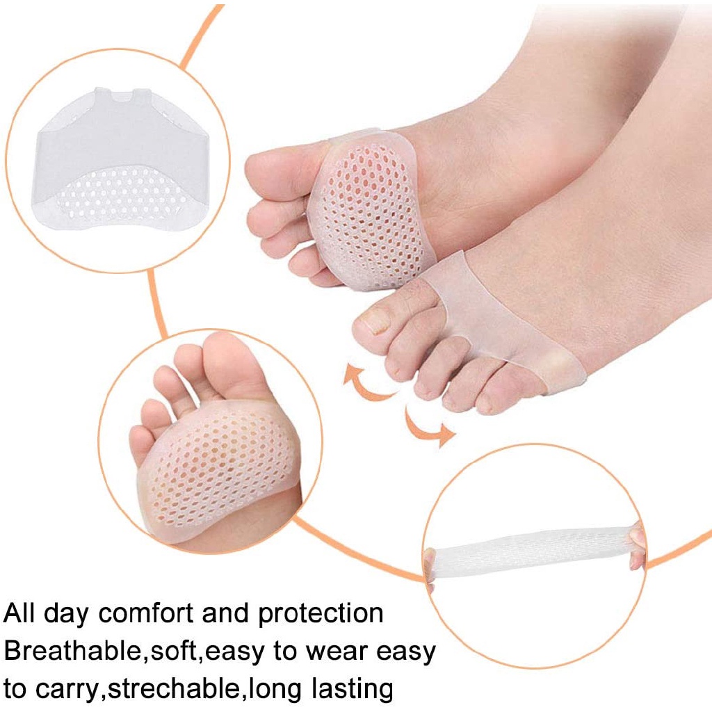1 Cặp Đệm Gel Silicon Mềm Bảo Vệ Bàn Chân Giảm Đau