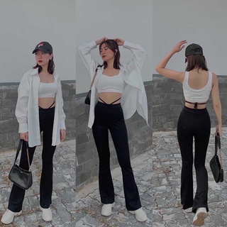 Quần ống loe Hàn - comfy pants tôn dáng form loe vừa chất vải siêu đẹp