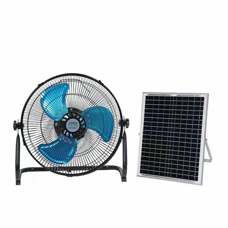 Quạt tích điện NLMT Mayor Wolf, quạt chân quì SIÊU MÁT , kèm tấm pin NLMT và cục sạc điện 220V