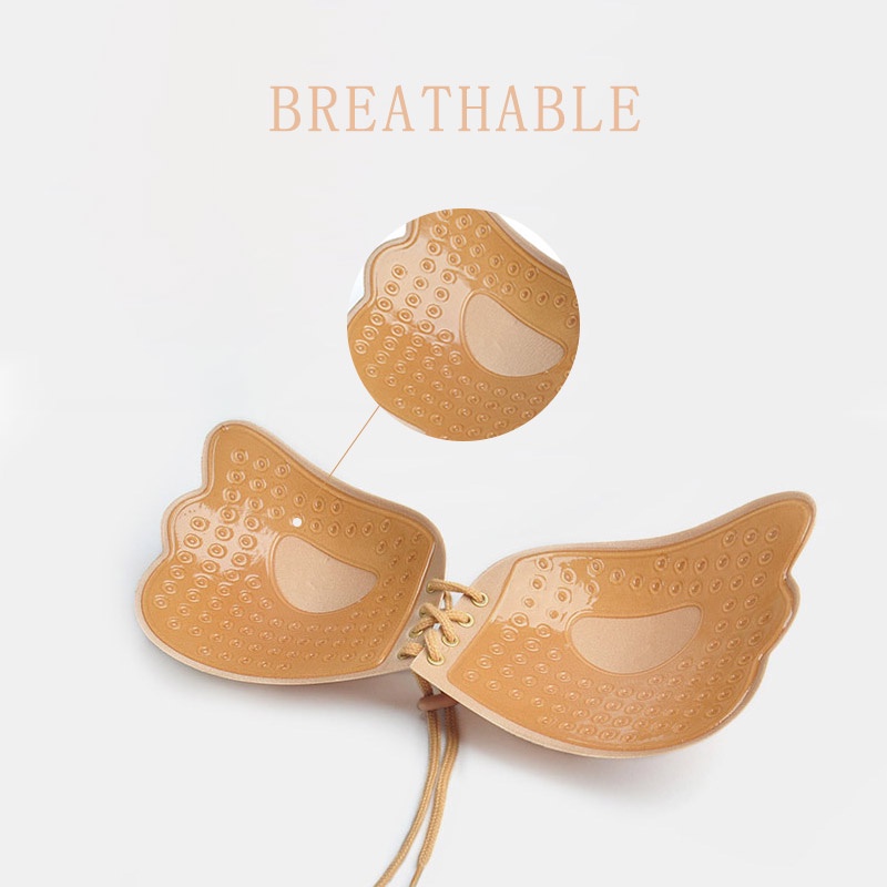 AOFEIQIKE Áo Ngực Silicone Không Gọng Thoáng Khí Gợi Cảm