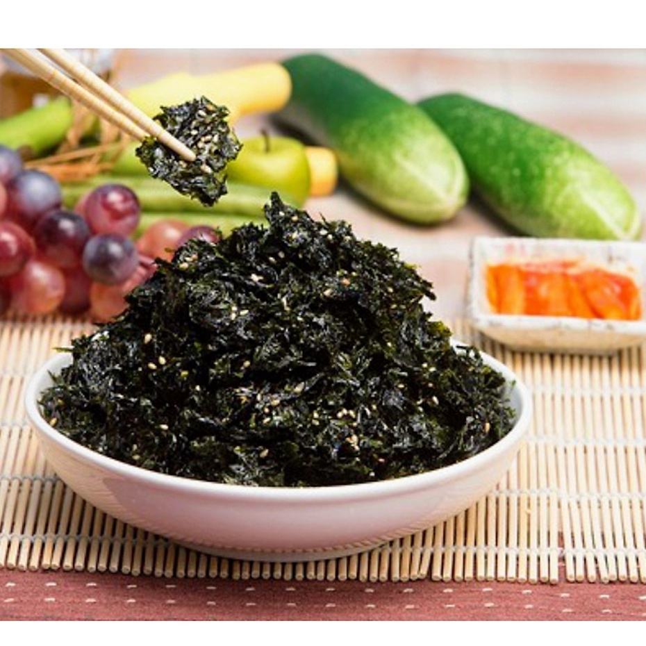 Rong biển sấy Khô ăn liền rất thơm và ngon, chay mặn đều dùng được
