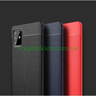 Ốp lưng silicon Samsung Galaxy A91  giả da chống sốc Auto Focus