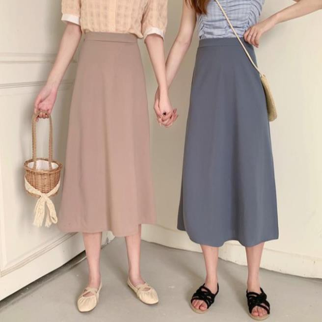 Chân Váy Dài, Chân Váy Midi Chữ A Lưng Cao Màu Trơn Hợp Thời Trang - HINO | BigBuy360 - bigbuy360.vn