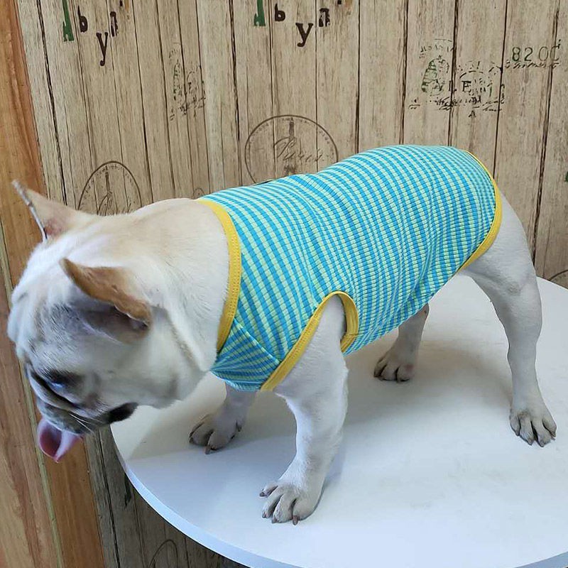 Áo vest dành cho chó Pug và béo đặc biệt đấu pháp, vải cotton mỏng co giãn mùa xuân hè chống bay màu Quần thú