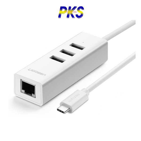 Cáp chuyển USB Type C to LAN và USB HUB Ugreen 20792