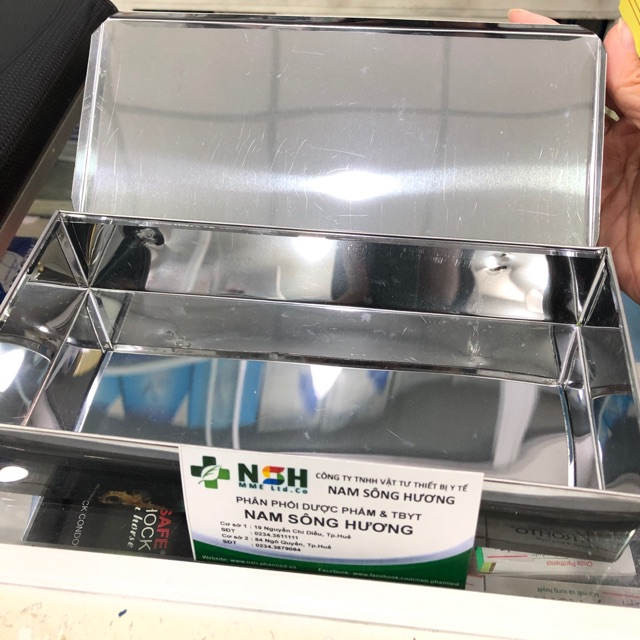 HỘP ĐỰNG DỤNG CỤ Y TẾ INOX Hộp chữ nhật inox y tế cao cấp size trung