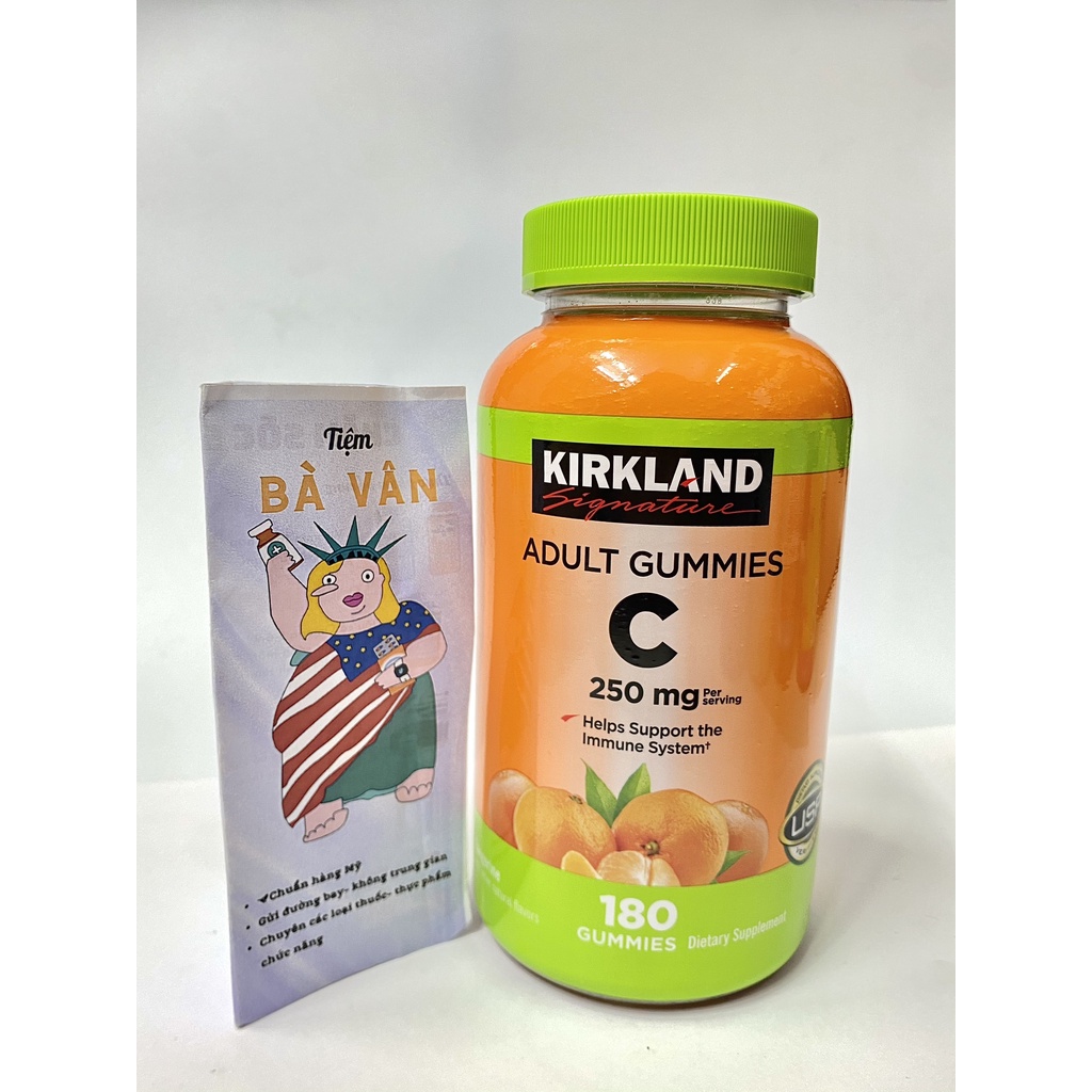 Kẹo dẻo bổ sung vitamin c Kirkland Adult Gummies C 250mg 180 viên date 2023