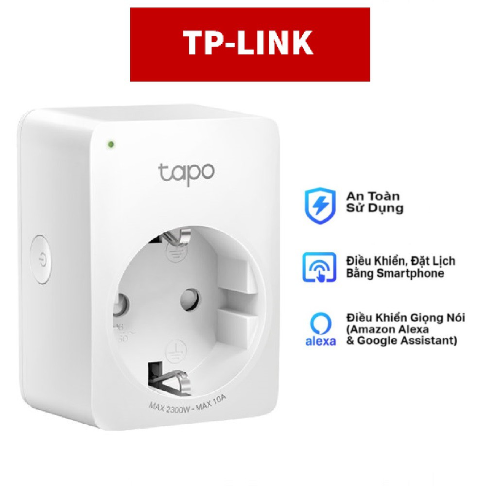 Ổ Cắm Điện Wifi Thông Minh TP-Link Tapo P100 | Hàng Chính Hãng | Bảo Hành 24 Tháng