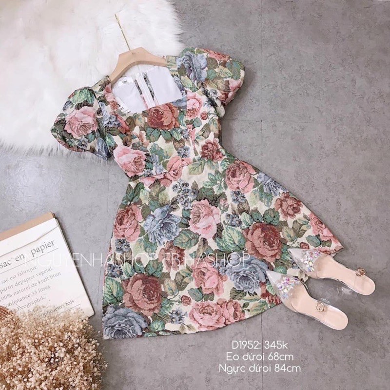 Đầm hoa cổ u bigsize 60=>90kg | BigBuy360 - bigbuy360.vn