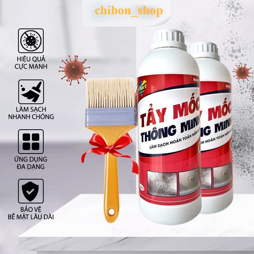 Tẩy Smart 500Ml: Tẩy sứ, kính, dầu mỡ, inox dung tích 500ml, tẩy mốc chính hãng