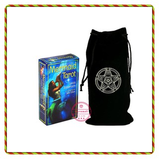 Combo Bộ Bài Mermaid Tarot New Cao Cấp và Túi Nhung Đựng Tarot Toyvnmall