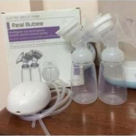 Máy hút sữa điện đôi Real bubee và máy hâm sữa tặng kèm bình sữa cao cấp cho bé(an toàn cho bé)