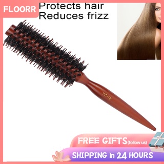 (Hàng Mới Về) Lược Tròn Tạo Kiểu Tóc Xoăn Với Tay Cầm Nhọn Tiện Dụng Cho Salon