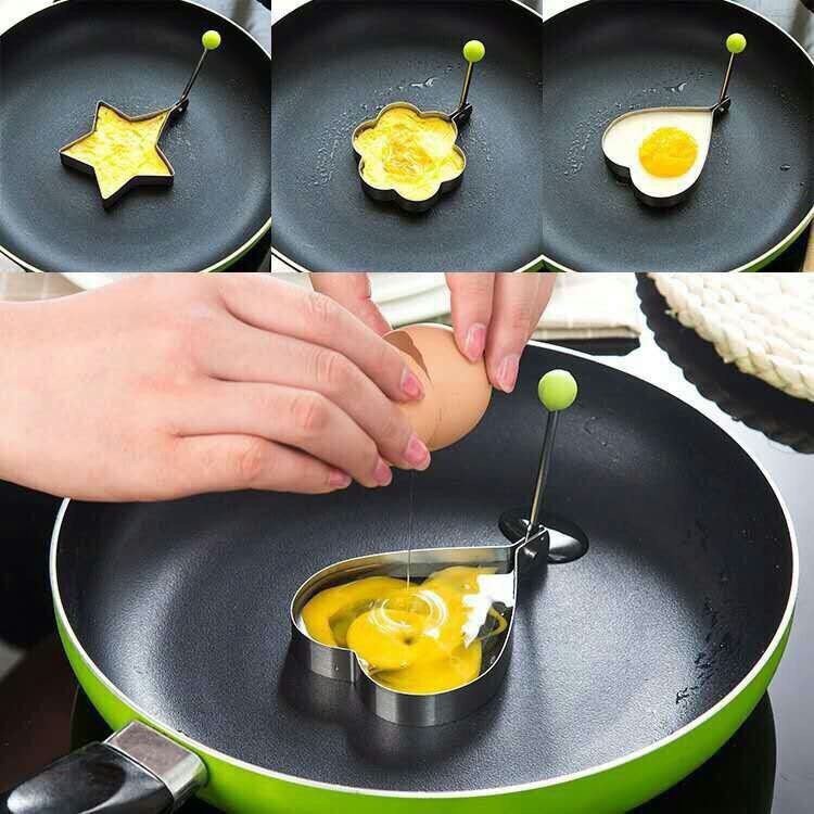 Khuôn Tạo Hình Ăn Dặm Cho Bé, Khuôn Inox Chiên Trứng Ốp La / Khuôn Tạo Hình Trứng 1613 - SỈ LỂ GIA DỤNG