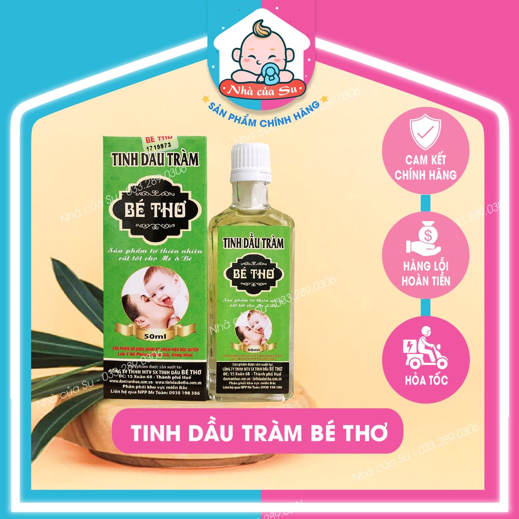 Tinh dầu tràm Bé Thơ chính hãng 50ml FREESHIP Dầu tràm giữ ấm, đuổi muỗi