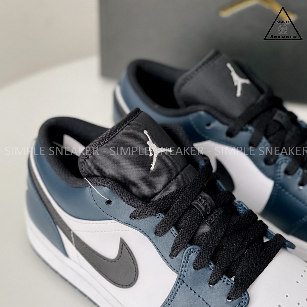 Giày Nike Jordan 1 Low Dark Teal 🔴CHÍNH HÃNG🔴 Nike Air Jordan 1 Cổ Thấp Xanh Navy  - Simple Sneaker