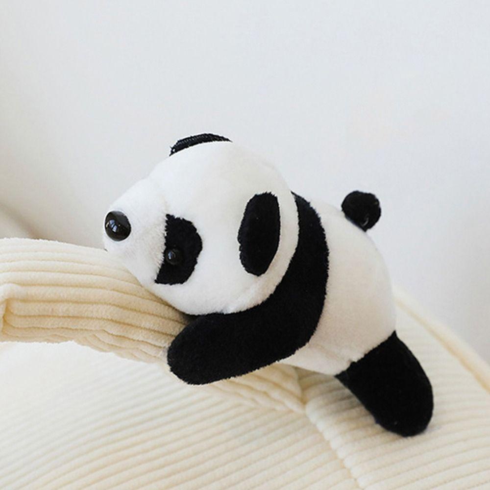 Túi Đựng Mỹ Phẩm Bằng Vải Nhung Kẻ Hình Gấu Trúc Hoạt Hình Kích Thước Lớn