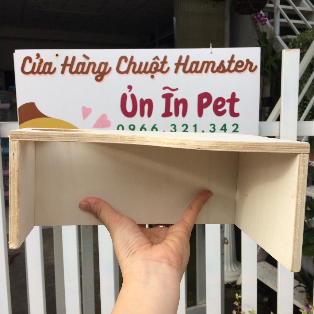 Hầm gỗ lượn trang trí chuồng cho hamster, thú nhỏ
