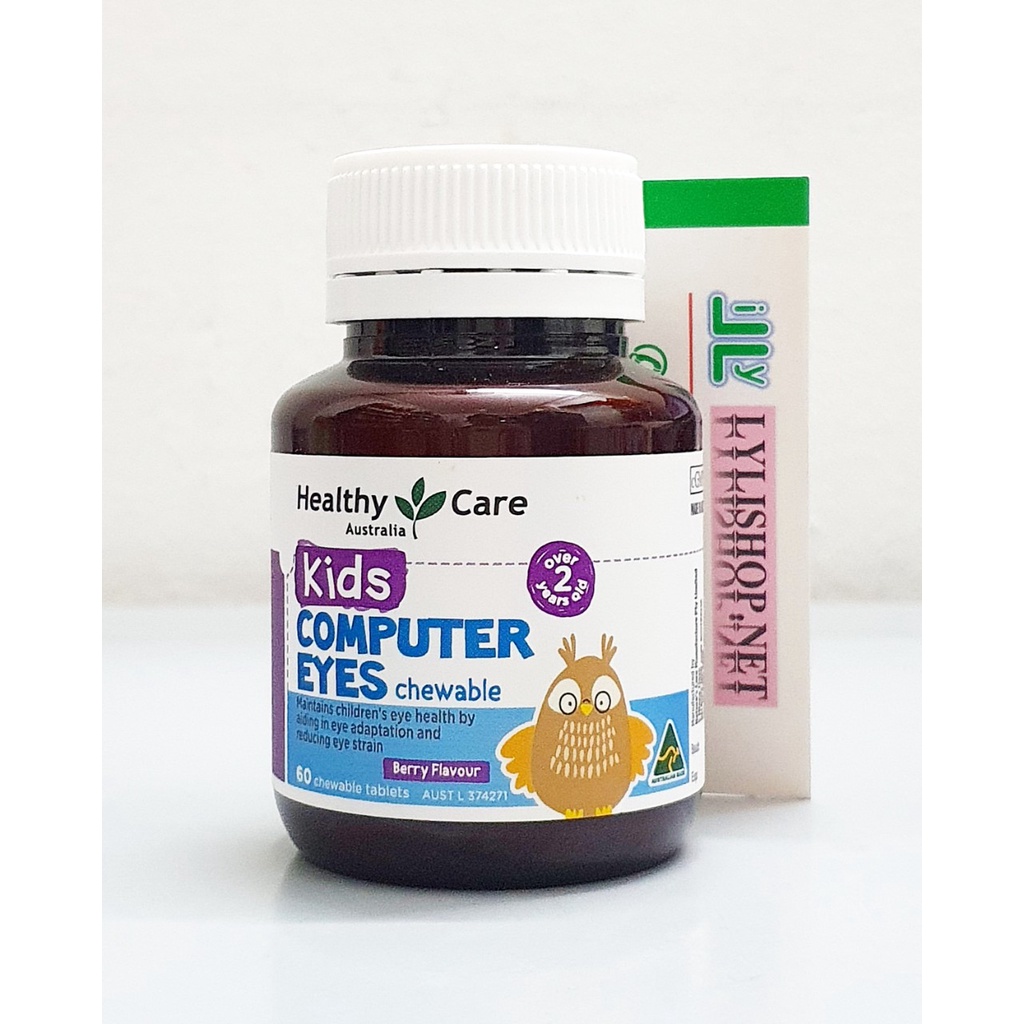 Kẹo Nhai Bổ Mắt Cho Bé Kids Computer Eyes chai 60 viên của Úc
