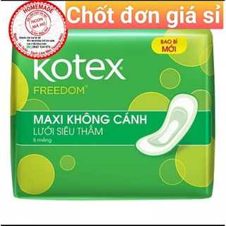 Kotex Freedom Dày không cánh - Gói 8 Miếng - HSD Luôn Mới