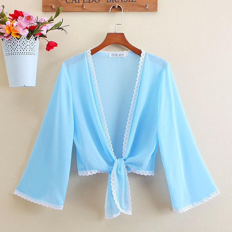 Áo khoác cardigan vải voan dáng rộng chống nắng thời trang cho nữ 3763