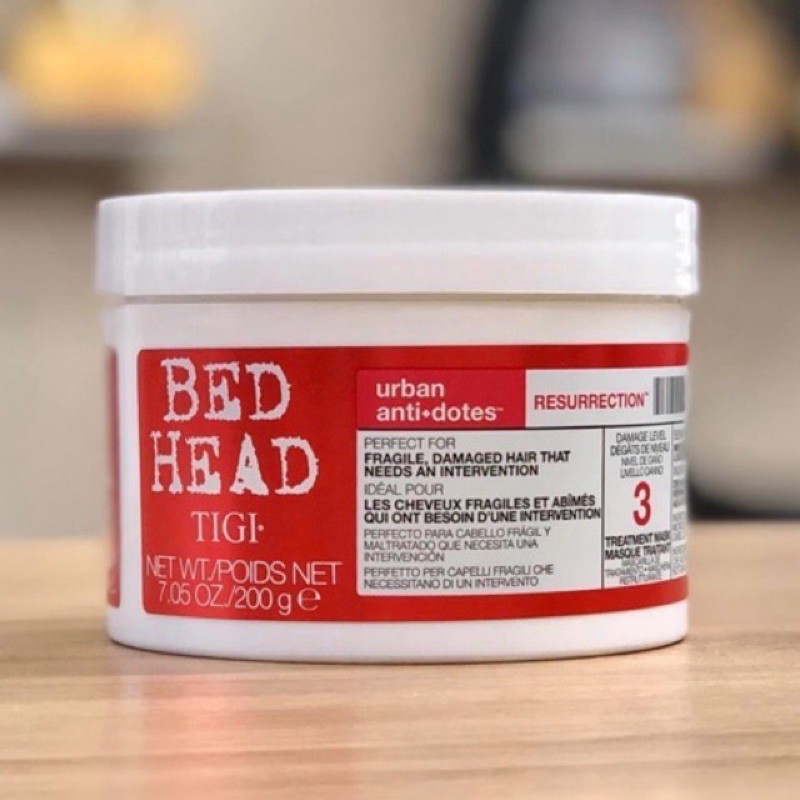 Hấp phục hồi TIGI BED HEAD chữa trị hư tổn mức độ màu đỏ 200ml  Auth