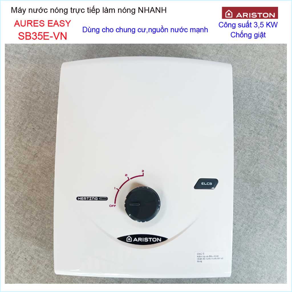 Máy nước nóng Ariston SB35E-VN, máy nước nóng trực tiếp cho chung cư Aures Easy (không bơm) 3195055