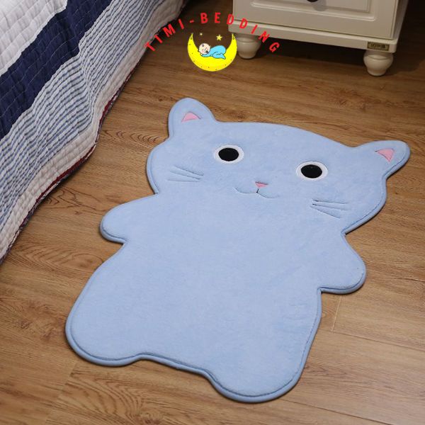 Thảm trải sàn phòng ngủ – Thảm decor phòng ngủ hình thú cute, đáng yêu thấm nước, chống trơn trượt – Timibedding SHOP vũ