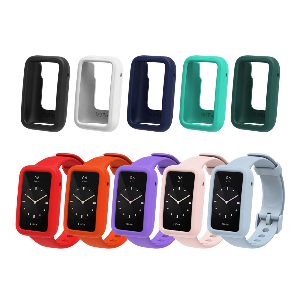 Ốp Silicone Bảo Vệ Có Vòng Đeo Tay Cho Xiaomi Mi Band 7 Pro