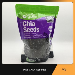 Hạt Chia Seeds Úc ABSOLUTE ORGANIC GÓI 1KG- Hàng Chuẩn Úc TỐT CHO  VIỆC GIẢM CÂN VÀ HỆ TIM MẠCH