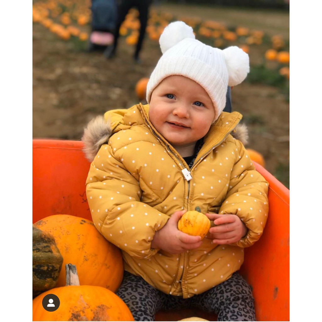 Áo phao ZARA màu vàng chấm bi