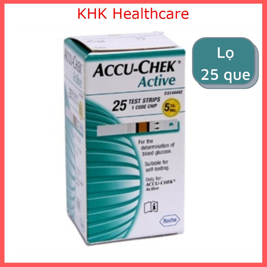 Hộp 25 Que Thử Đường Huyết ACCU CHEK Active