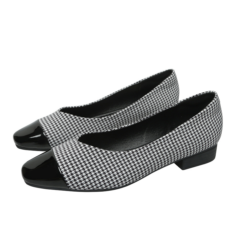 IELGY Giày búp bê mũi vuông thời trang dành cho nữ