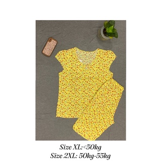 Bộ đồ mặc nhà nữ lanh lụa quần lửng siêu mát