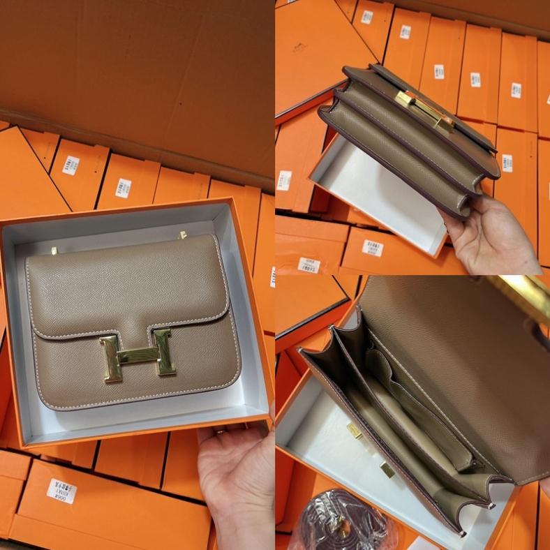 Túi khoá chữ H bản 2 ngăn kèm hộp size 20 dây đeo 2 kiểu bản SUP