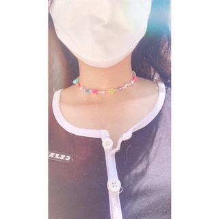 Vòng đeo cổ SMILE unisex ( kết hợp nhiều charm và hạt cườm)