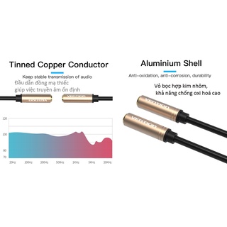 Cáp mở rộng dây audio Aux 3.5mm Vention BFABY (30cm)