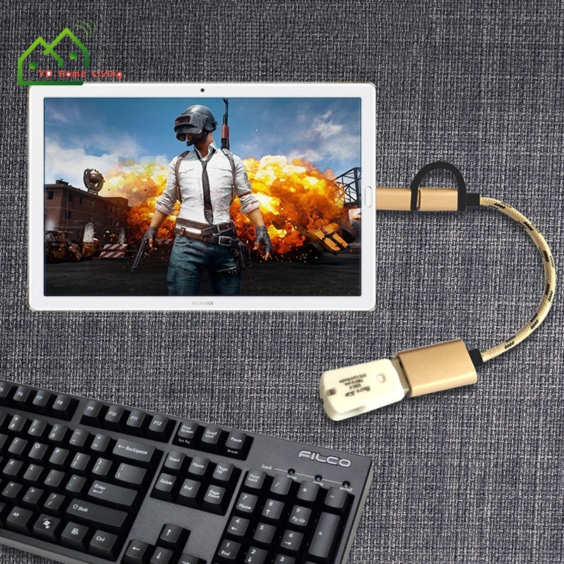 SAMSUNG Cáp Chuyển Đổi 2 Trong 1 Usb 3.0 Otg Bện Nylon Micro Usb Type C
