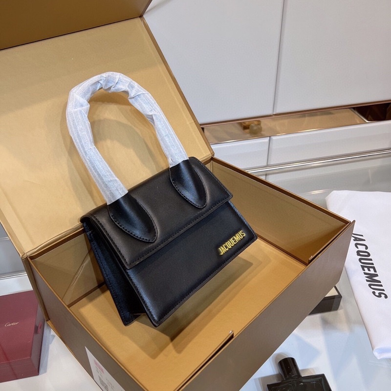 Túi xách Jacquemus sz 18 chất da thật sẵn trắng