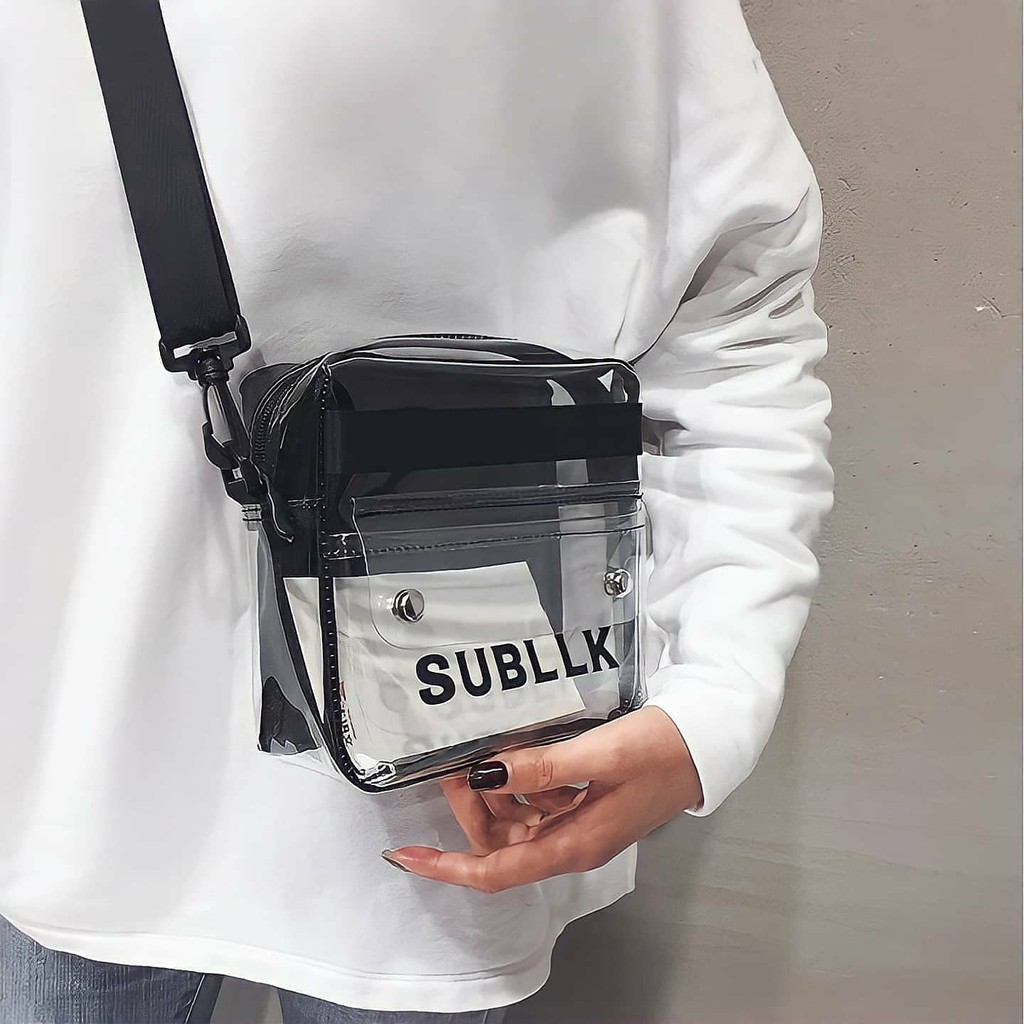 Túi đeo chéo nhựa PVC trong suốt kiểu dáng Unisex hiện đại | BigBuy360 - bigbuy360.vn