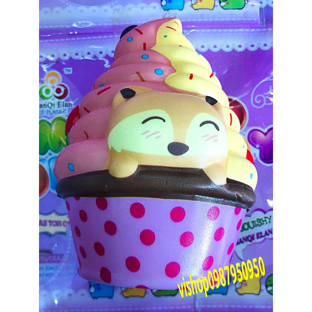 Squishy Lớn JUMBO Hình bánh gato kem shit thú gấu nâu Đồ Chơi Xốp Giảm Stress Hình mềm mịn dễ Thương đàn hồi Cho Bé