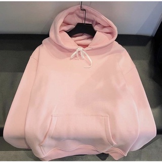 Áo hoodie hồng pastel