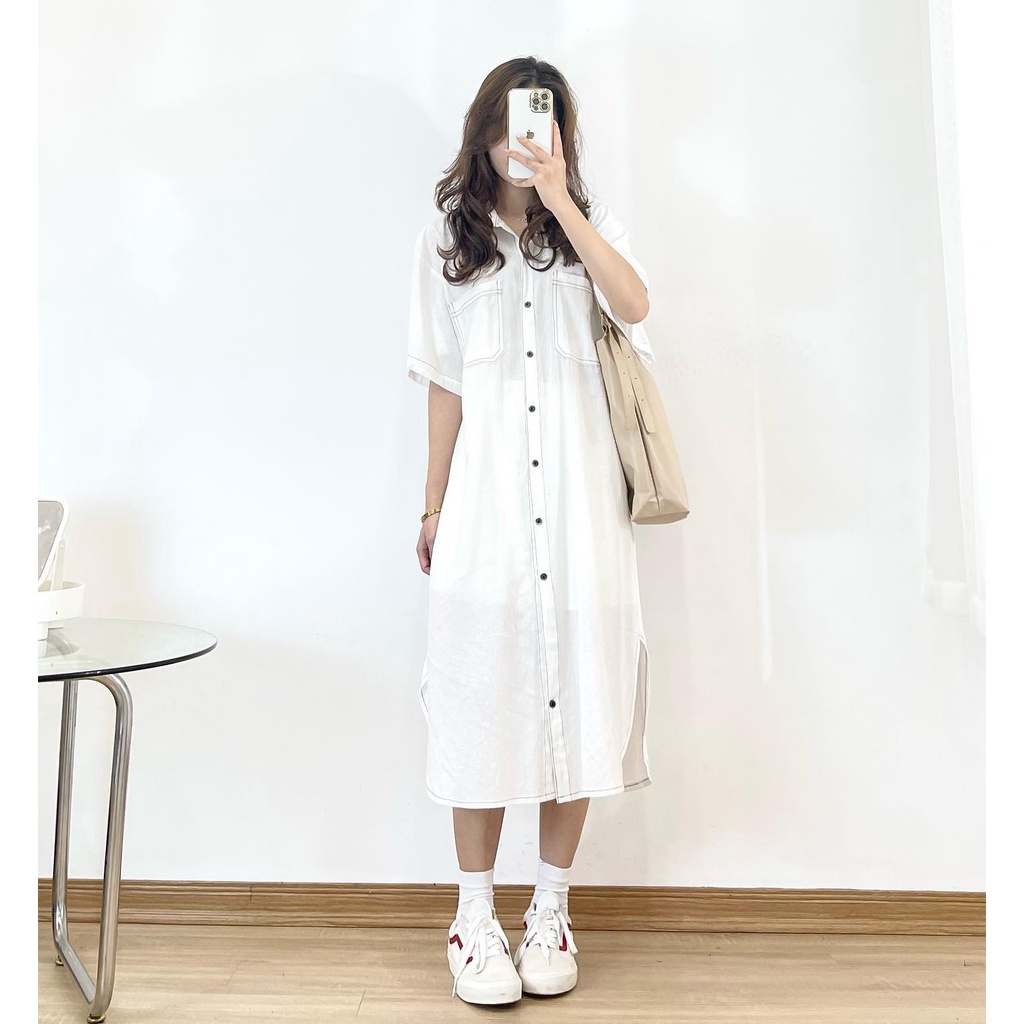 Đầm suông viền chỉ nổi thời trang nữ Miho house | BigBuy360 - bigbuy360.vn
