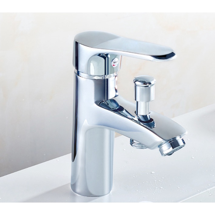 Vòi rửa mặt lavabo kiêm sen tắm nóng lạnh cao cấp SNL45 tặng đôi dây cấp nước inox