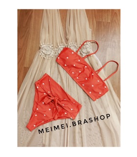 Bikini cạp cao tim đỏ