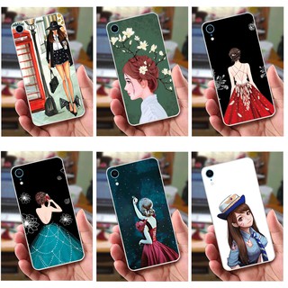 Ốp lưng iPhone XR (dẻo viền trắng trong) - Hình Cô Gái Xinh
