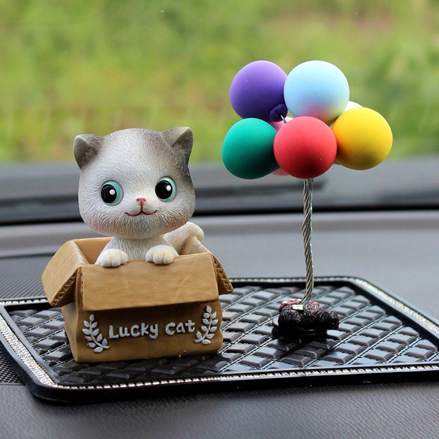 Trang trí ô tô - Set mèo Lucky Cat kute trang trí taplo xe hơi, để bàn làm việc