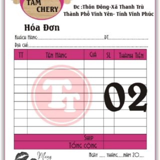 Hóa đơn 1 liên  in theo yêu cầu