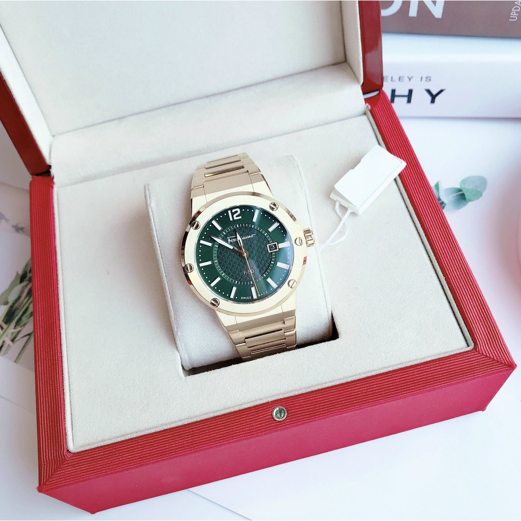 Đồng hồ nam Salvatore Ferragamo F80 xanh lục bảo chính hãng tại 1959watchluxury